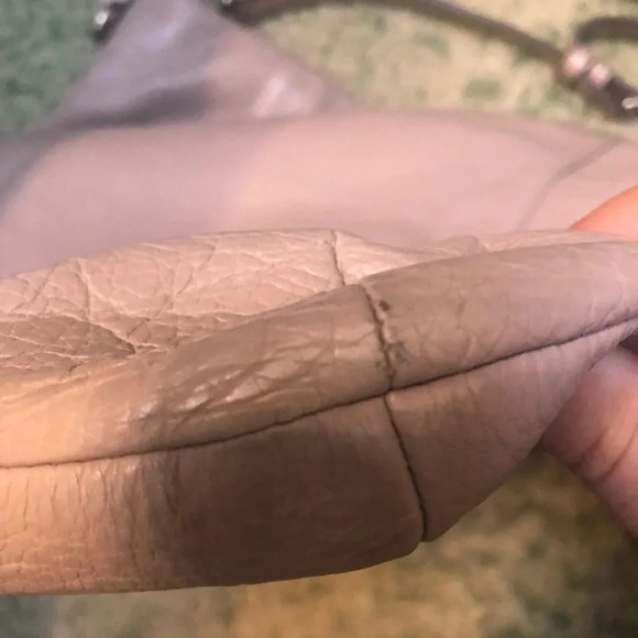 COACH GRAY LEATHER ISABELLE SHOULDER BAG - Picture 9 of 9